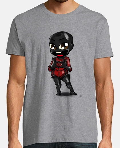 Tee-shirt berry romantique - homme, manches courtes, gris chiné, qualité extra