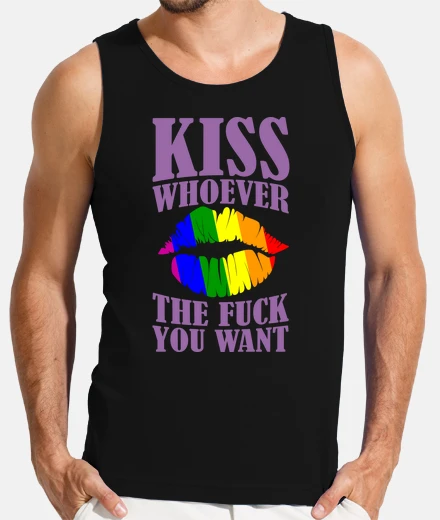 Camiseta besa a quien quieras el orgullo lgbt