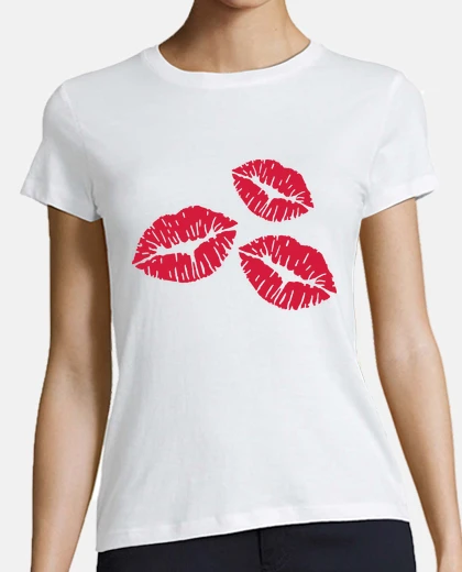 Playera besos rojos labios
