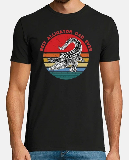 T-shirt Best Alligator Dad Ever Retro Vintage Crocodile