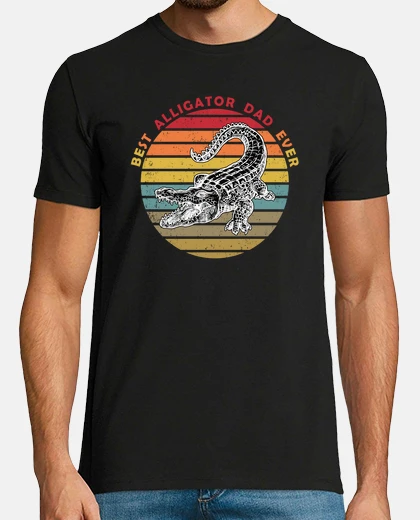 T-shirt Best Alligator Dad Ever Retro Vintage Crocodile