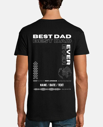 T-shirt best dad - bw fr