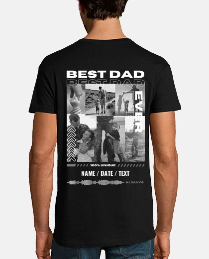 T-shirt best dad ever personalizzabile festa del papá