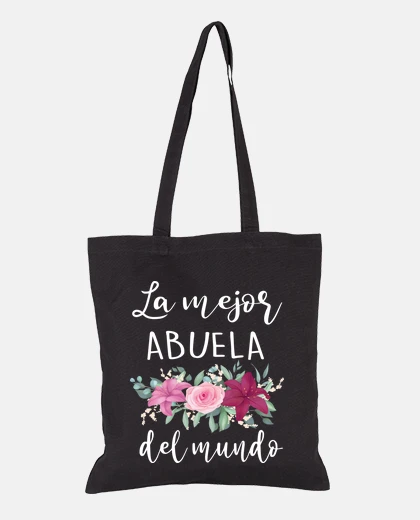 Bag best grandmother in the world floral wh
