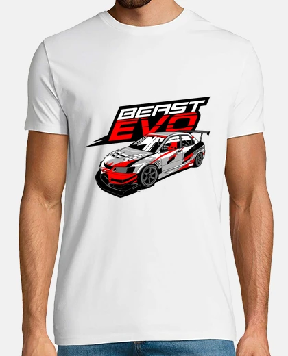 T-shirt bestia evo macchina super rossa