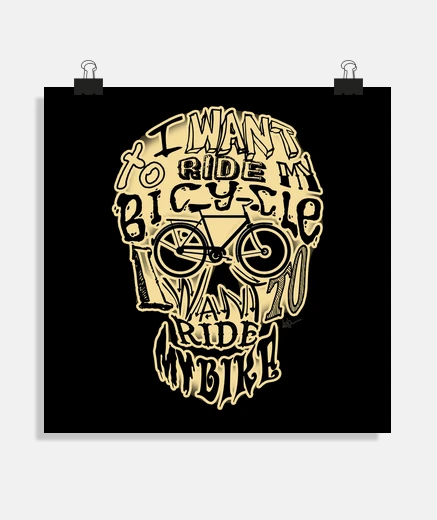 Poster bi cycle r ace skull !!!