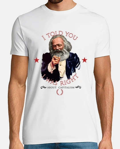 T-shirt bianca t-shirt h - karl marx ho detto you