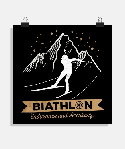 Poster Biathlon Cross Country Skiing
