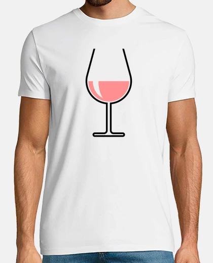 T-shirt bicchiere da vino rosato - bulboso - ap