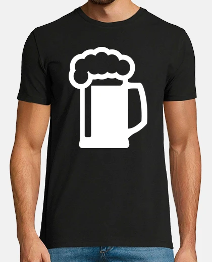 T-shirt bicchiere di birra