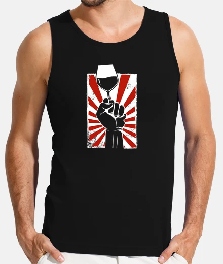 T-shirt bicchiere di vino della rivoluzione del
