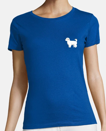 T-shirt bichon maltese minimalista, t-shirt donna