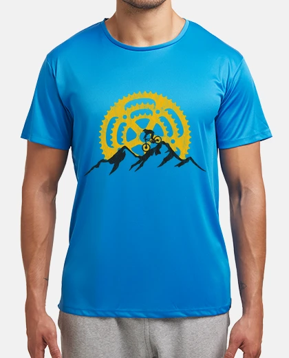 Camiseta Bicicleta De Montaña MTB Mountain Bike Platos Bici Piñones Aventura