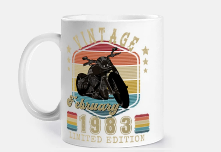 Taza bicicleta vintage edición febrero 1983