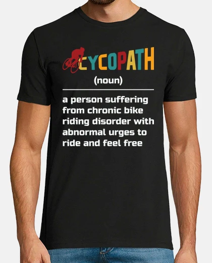 T-shirt Bicicletta umoristica cycopath