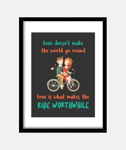 Cadre bicyclette love rs citation romantique