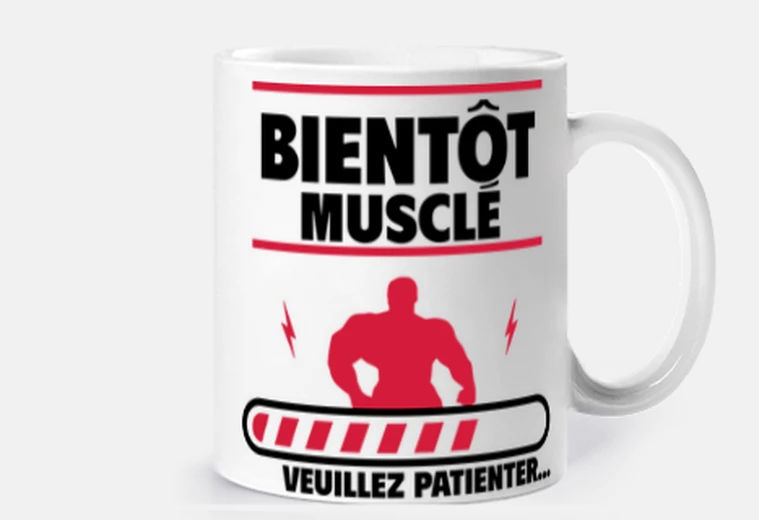 Mug Bientôt musclé,musculation,muscu