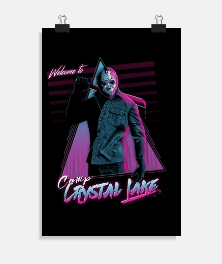 Poster bienvenue au camp du lac de crystal