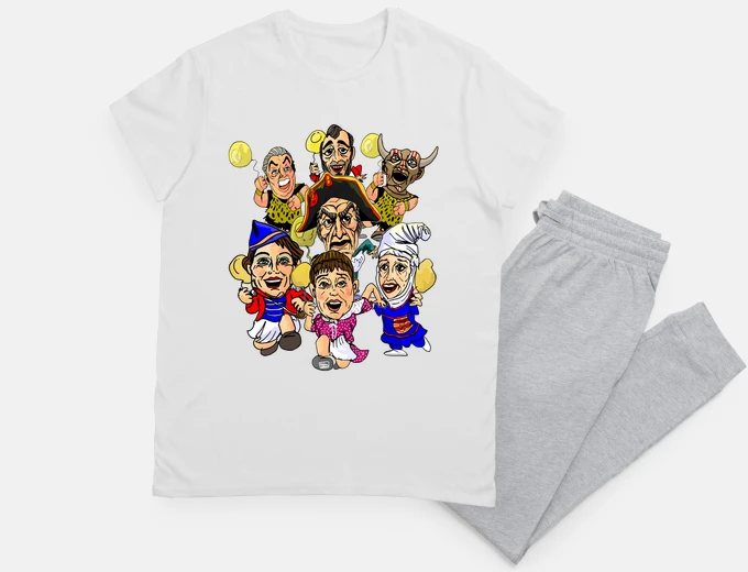 Pyjama big-headed meeting