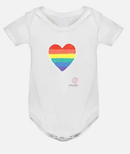 Kids big heart - baby bodysuit, white