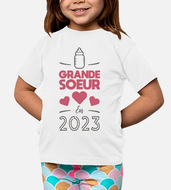 Big sister in 2023 kids t shirt tostadora