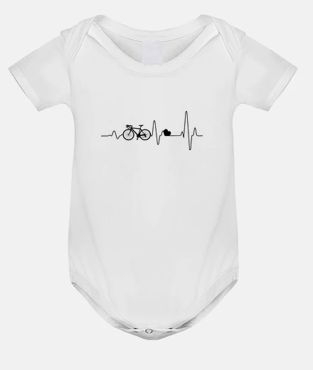 Kids bike heartbeat bicycle bodysuit baby onesie