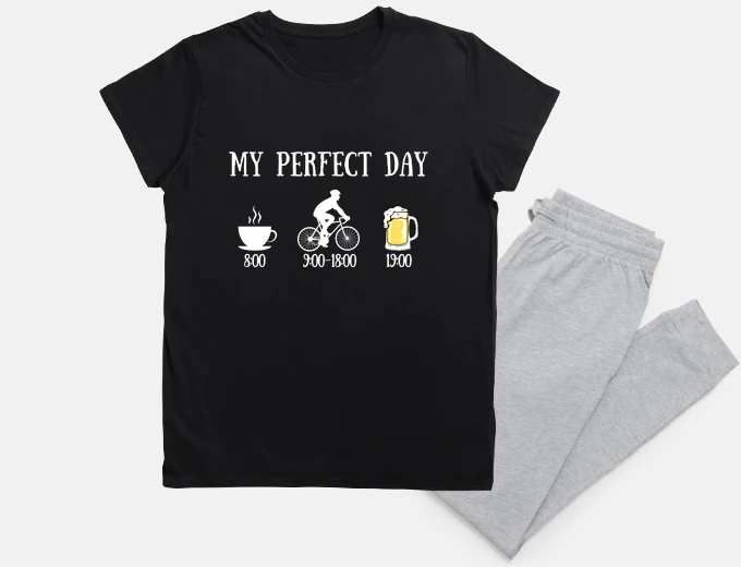 Pyjama bike man humor cyclist gift
