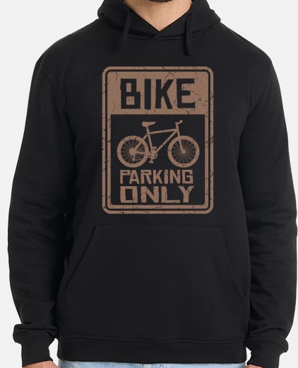 Hoodie bike parking only funny cycling bicycle