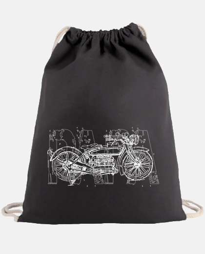 Bag biker dad. white.