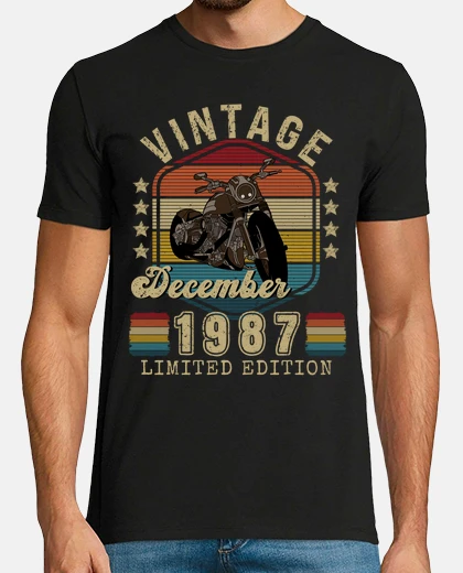 T-shirt biker edizione vintage dicembre 1987