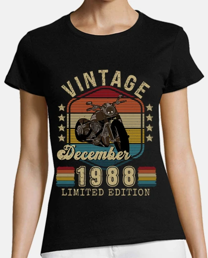 T-shirt biker edizione vintage dicembre 1988
