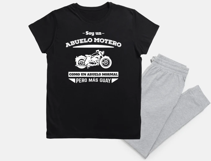 Pajama biker grandpa
