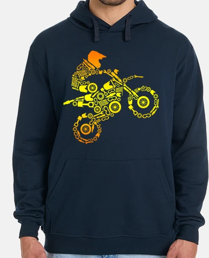 Hoodie biker motocross engine parts dirt bikes gift biker