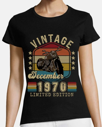 Playera biker vintage edition december 1970