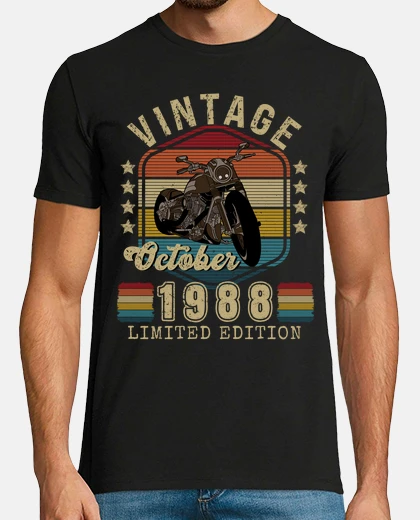 T-shirt biker vintage edizione ottobre 1988