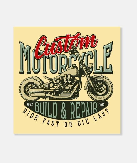 Wall bikers retro 1975 motorcycles rockers motorcycles bikers vintage biker