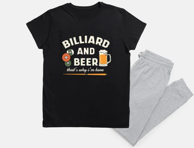 Pajama billiards and beer it&#39;s my reason for being night sleep home family games room