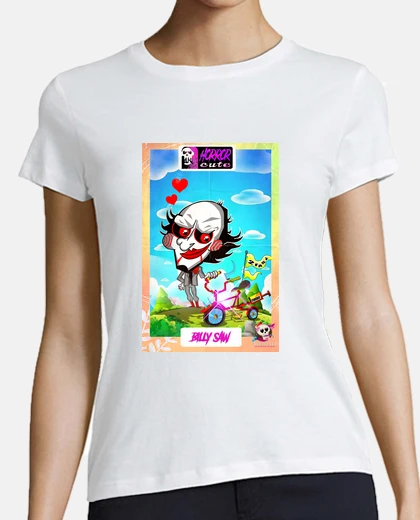 Tee-shirt billy saw horror t-shirt femme mignon horrogik