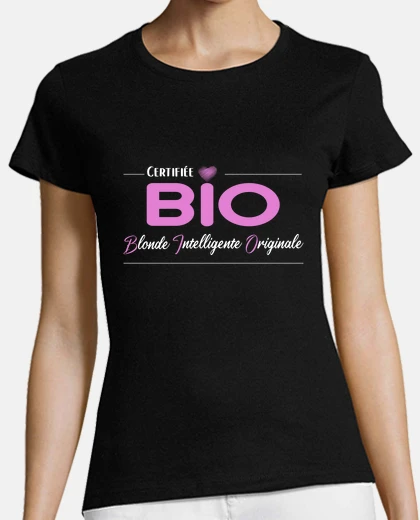 T-shirt bionda intelligente originale donne