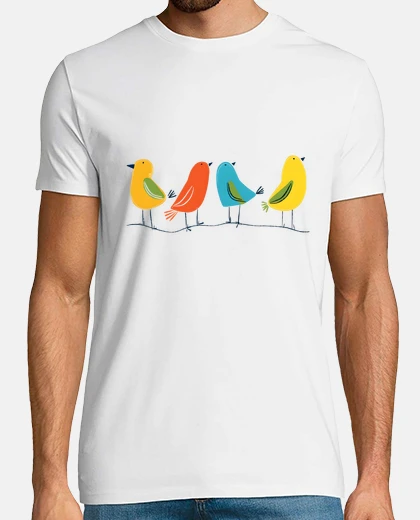 BIRDS-01 on WHITE SHIRT