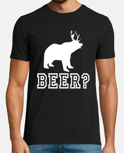 T-shirt birra orso cara birra regalo umorismo birra