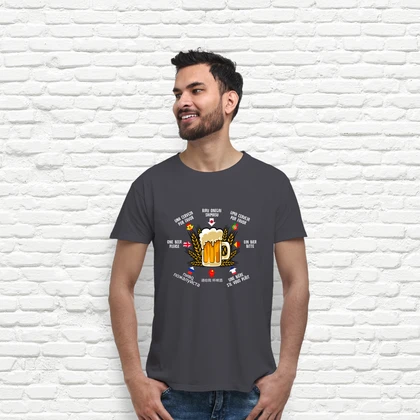 T-shirt birra per nelle lingue birre viaggiare birra umorismo