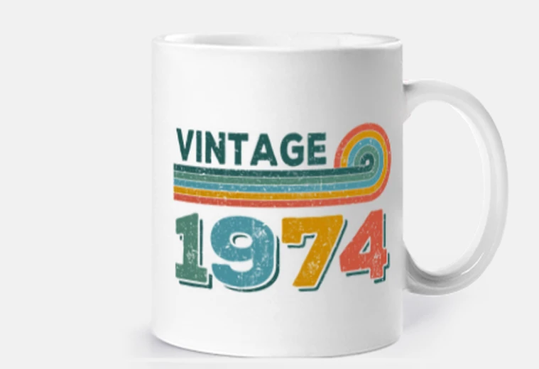 Cup birthday 1974 - vintage 1974