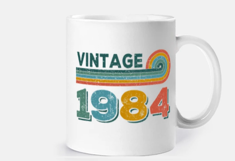 Cup birthday 1984 - vintage 1984
