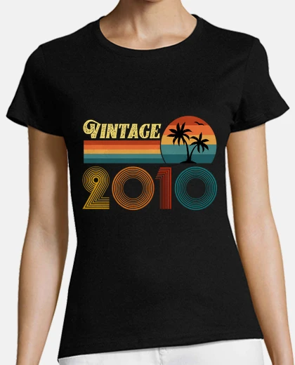 T-shirt Birthday Gift 14 Year Palm Vintage 2010
