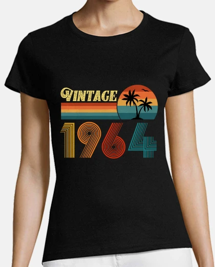T-shirt Birthday Gift 60 Year Palm Vintage 1964