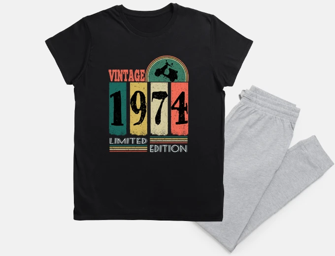 Pyjama birthday gift year of birth 1974