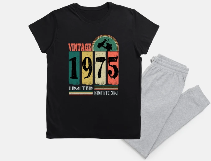 Pyjama birthday gift year of birth 1975