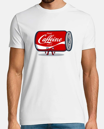 T-shirt bisogno di caffeina carino