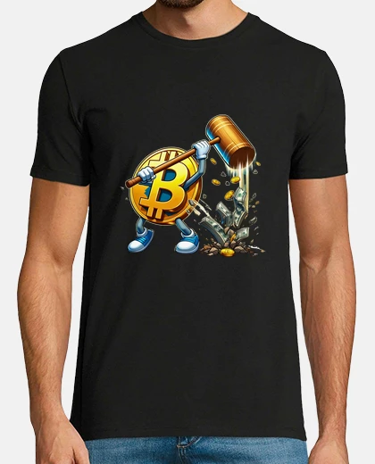 Camiseta Bitcoin Derribando Sistema Financiero
